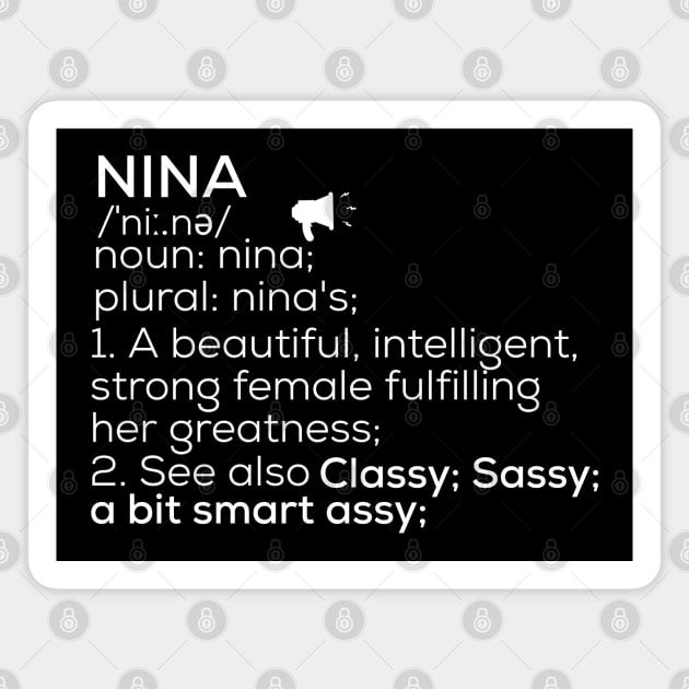 Nina Name Nina Definition Nina Female Name Nina Meaning Magnet by TeeLogic